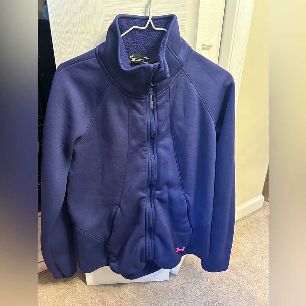 Women’s under armour full zip fleece jacket EUC